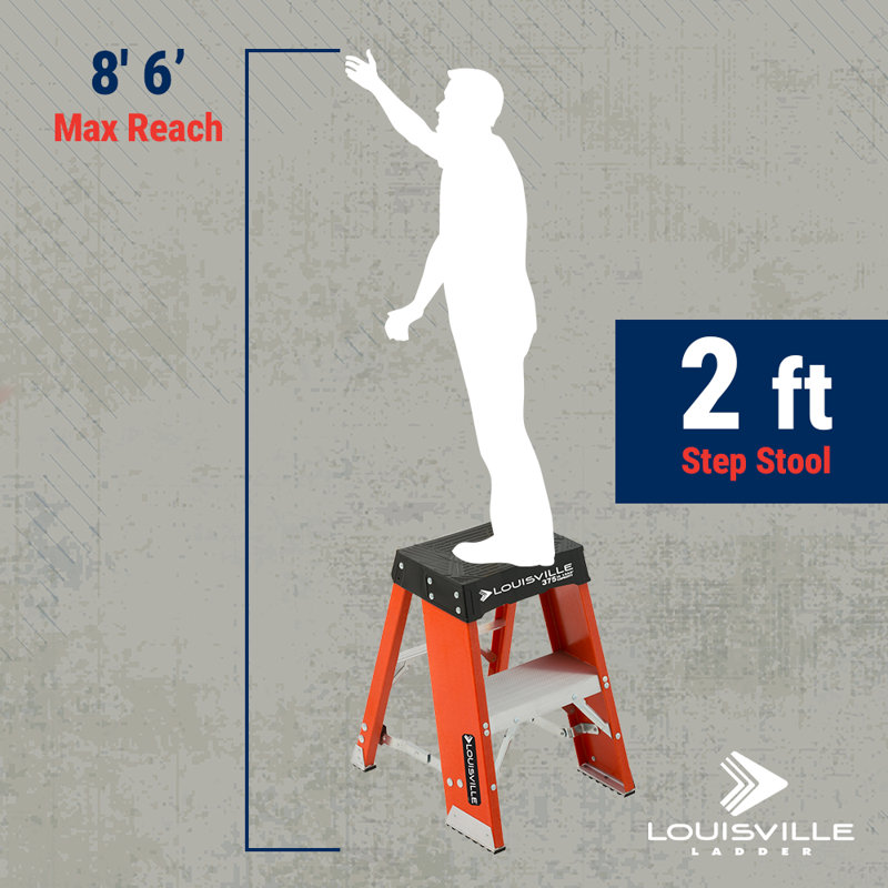 WFX Utility, 2 Ft, Fibreglass Step Stand, Type Ia, 300 Lb Load Capacity, 2FD0161D8EE84630BABF1EF4E13DBC2D