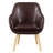 Abdelrahman 25.25" Wide Wingback Vegan Leather Armchair with Solid Wood Legs-1642770793