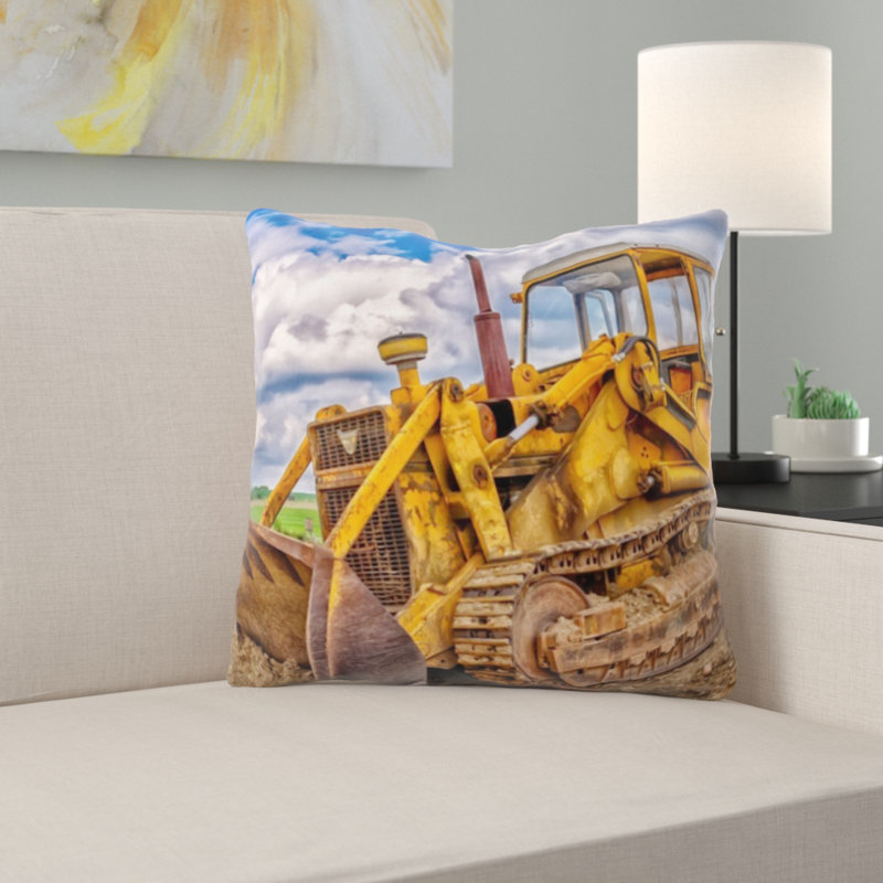 Coussin décoratif machine de construction