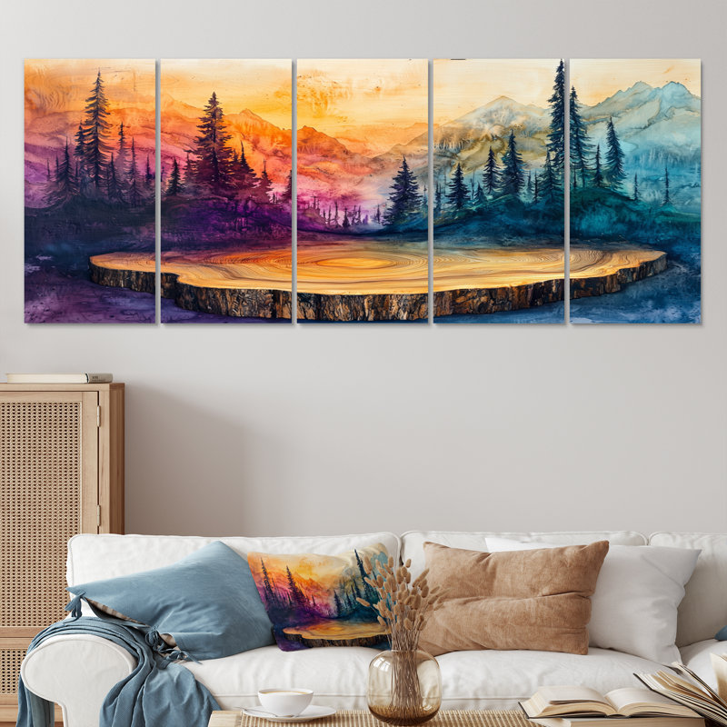 Terryville - Alaska Wall Art - décoration murale moderne, H 28 po x l 60 po, 5