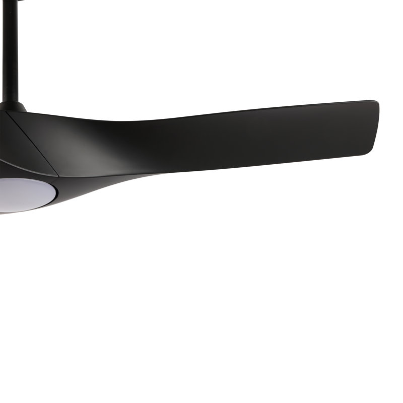52'' Black Indoor Ceiling Fan with LED Light and Remote