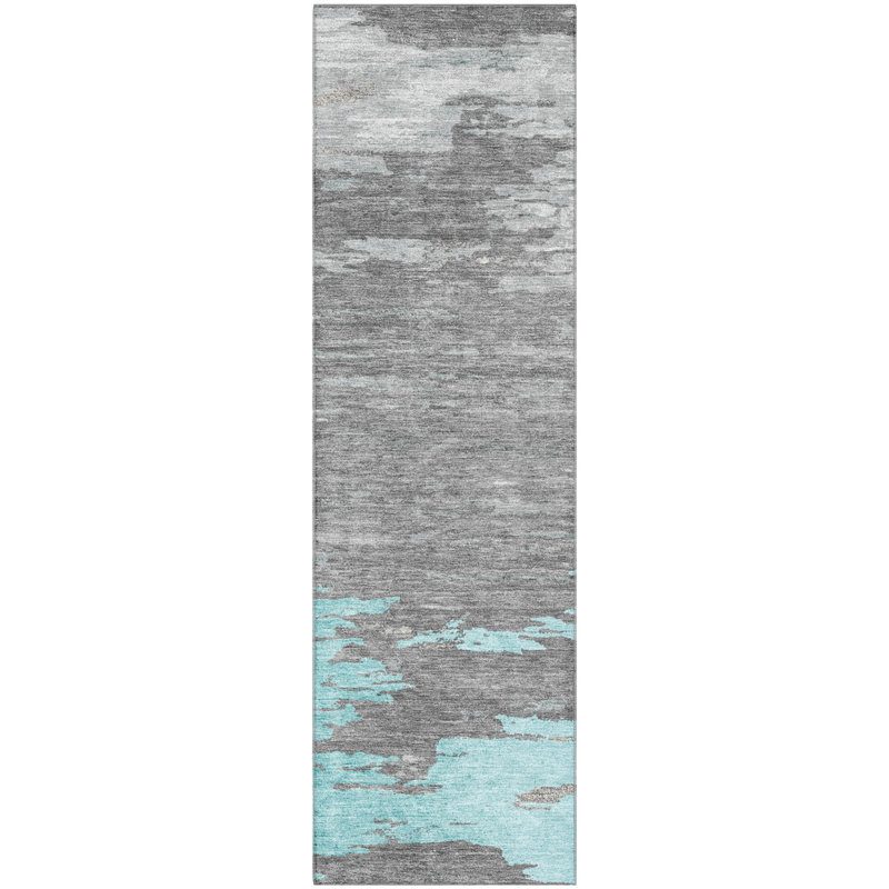 Premium Machine Washable Ansley Abstract Rug, Runner 2'3" x 7'6"