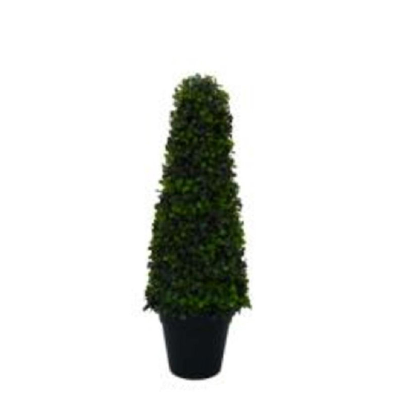 Arbre topiaire artificiel vert et noir