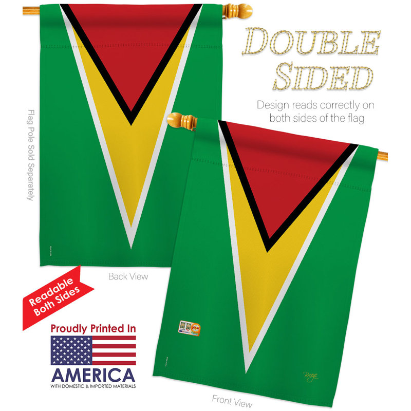 Drapeau de maison en polyester 2 côtés 3 pi 3 po x 2 pi 2 po
