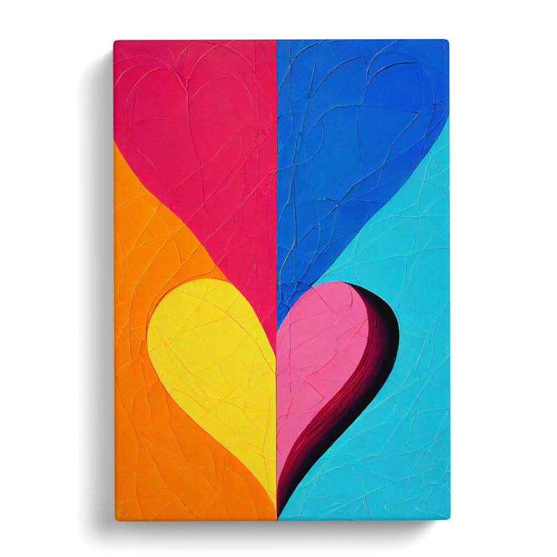 CAN-V0523-1461X Love Heart - Wrapped Canvas Print, 50cm H x 35cm W x 3cm D