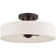Plafonnier semi-encastré 4 lumières et tissu blanc cassé fabriqué à la main-968433656