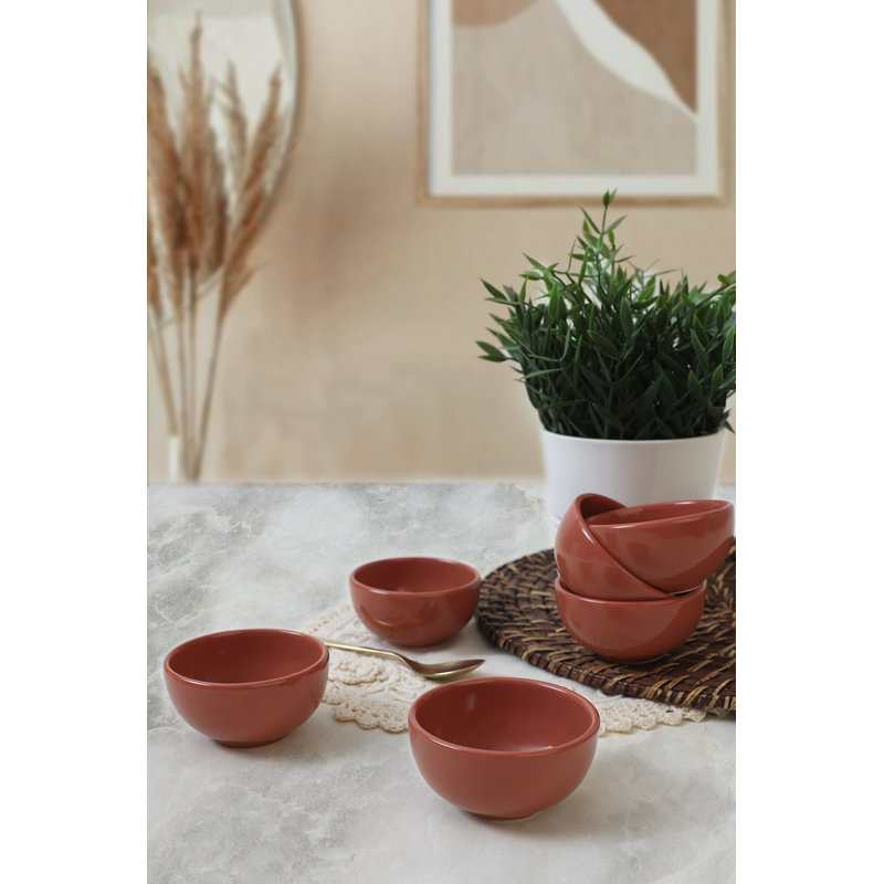 Latitude Run Antaniya Salad Bowl, Tile Red