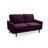 Merissa 58'' Velvet Square Arm Sofa Loveseat-2096842123