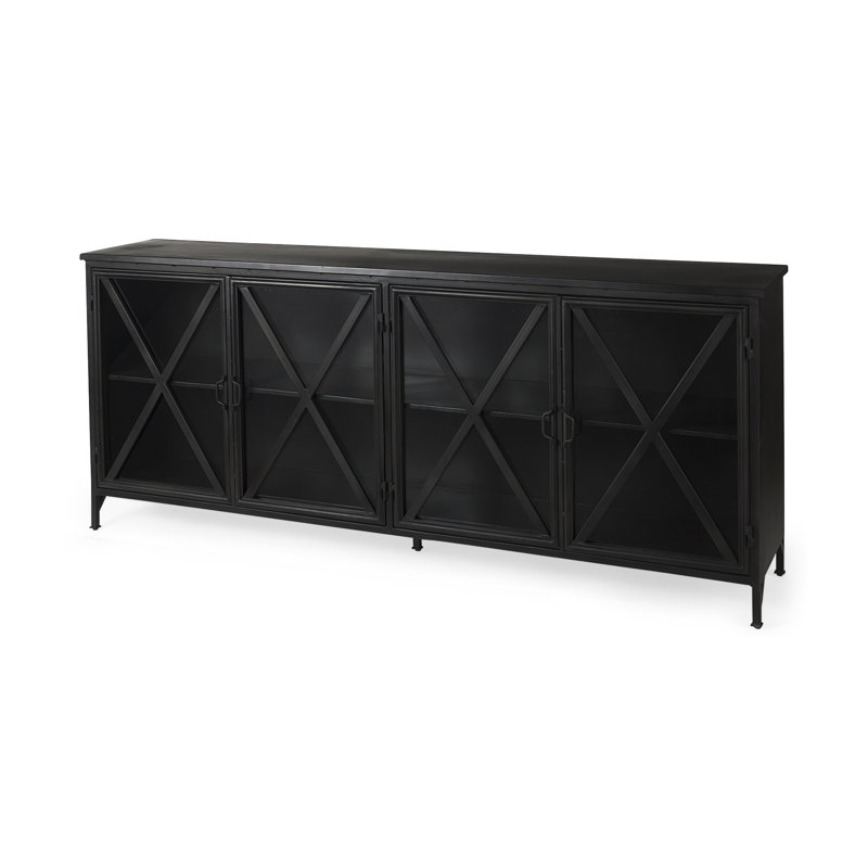 Buffet bas de 79 po de largeur Tildon, Noir