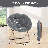 ​​300Lb Capacity Folding Saucer Chair 33" Round Metal Frame Synthetic Fur​​ Lounge Chair X-Base 6.5" Fold Depth-1666506343