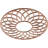 16"OD x 5 1/2"ID x 3/8"T Cannes Wood Fretwork Pierced Ceiling Medallion, Raw MDF-63411897-63411924