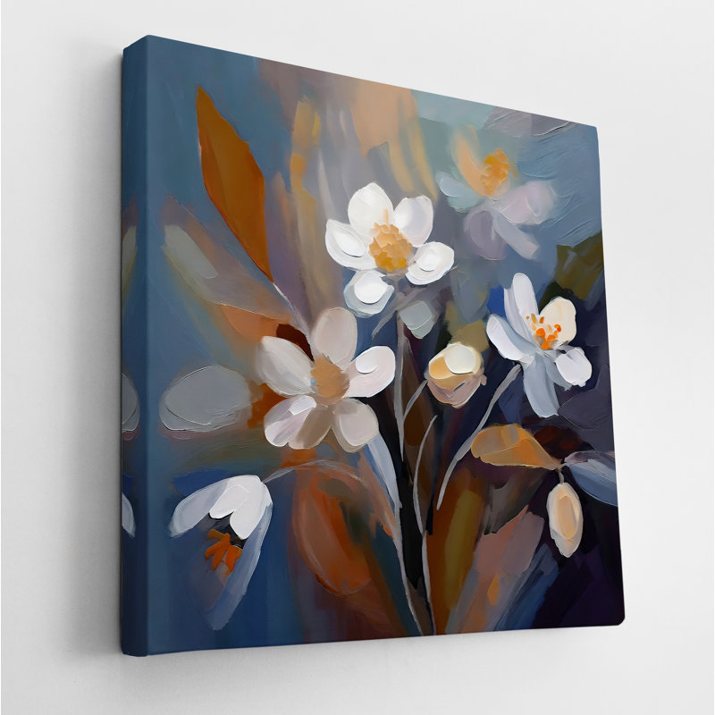 White Blossoms In Bloom, 54" H x 54" W