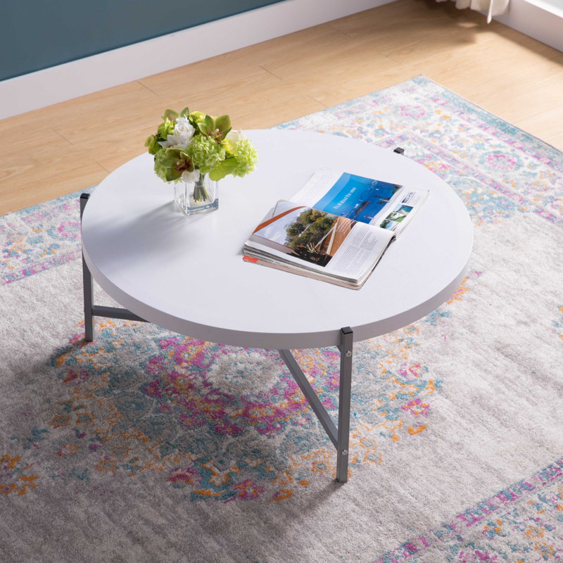 Table basse Essential Essential - Pieds en métal blanc et argent