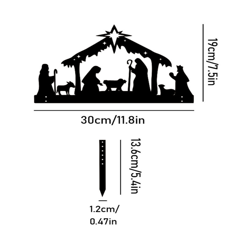Ornements en métal de la veille de Noël en fer forgé, Brown