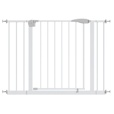 Barrière pour bébé de 29,5 à 44,1 po de large pour les escaliers, barrière pour chien à l'intérieur pour les portes, sans barrières pour animaux de compagnie à pression pour enfants, barrière de sécurité à accès facile