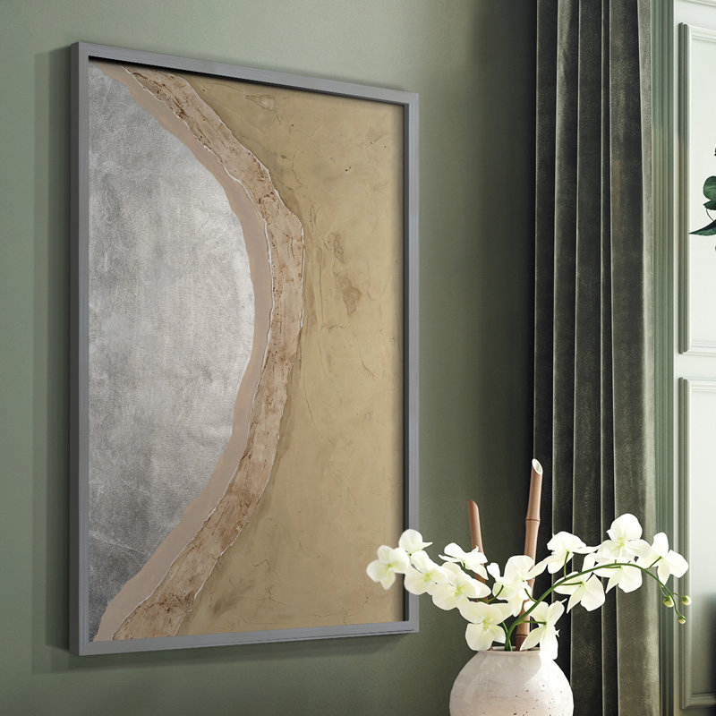 Silver Lake I Framed Print - Solid Wood, Gray Single Picture Framed, 10" H x 8" W