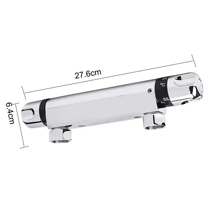 Thermostatic Bath Shower Mixer Valve Tap Wall Mounted Shower Mixer Bar Chrome
