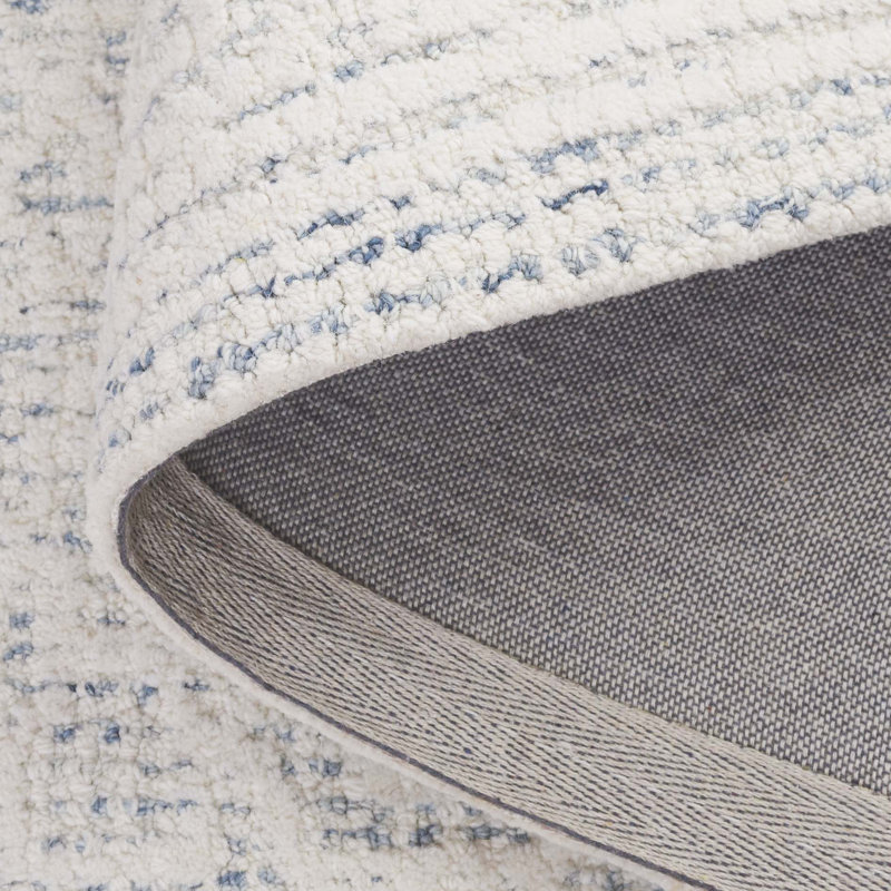 Tapis géométrique en laine touffeté à la main, Rectangle de 5 pi x 8 pi