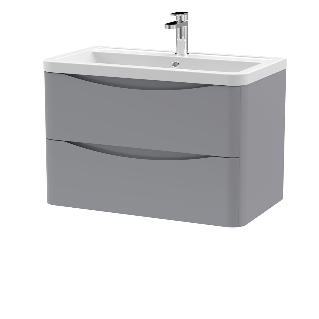 Lunar 800mm Single Bathroom Vanity with Integrated Vitreous China Basin