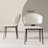 Cathelijn Modern Faux Leather Dining Chairs, Set of 2, Black Metal Legs-106804777