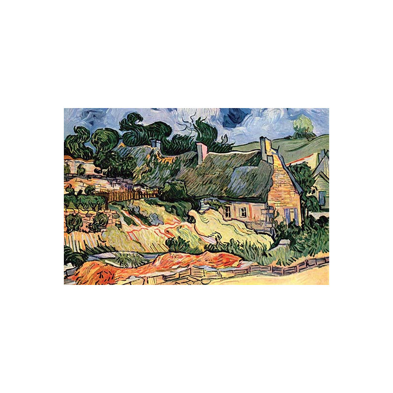 Shelters in Cordeville par Vincent Van Gogh - reproduction non encadrée, H 44 po x l 66 po