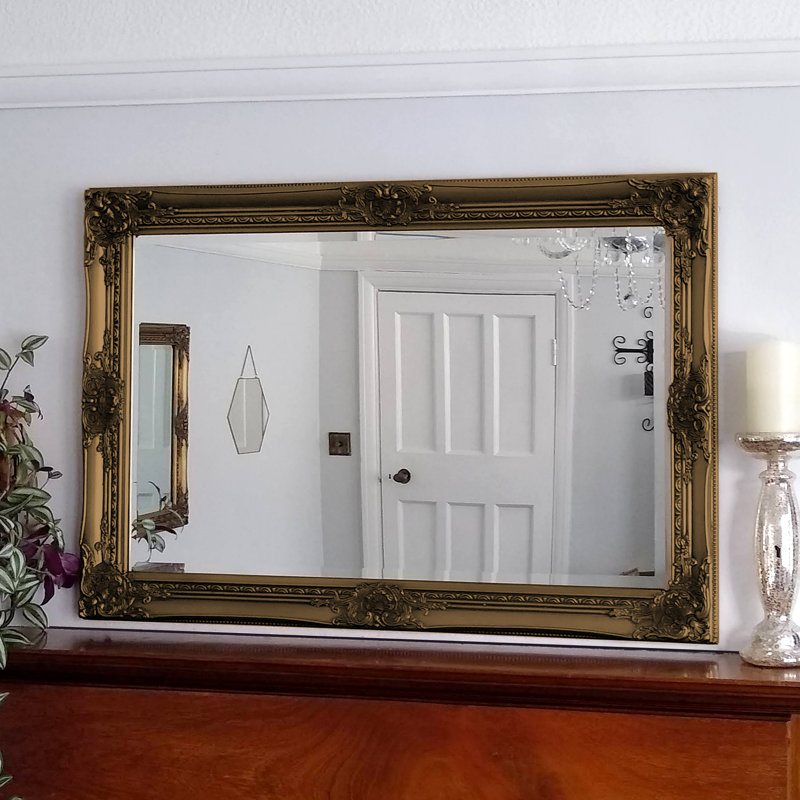 Icarus Rectangle Mirror, Antique Gold