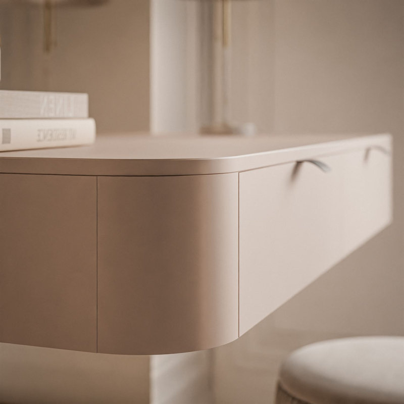 110 cm W Console Table, Black Handles