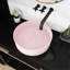 Lavabo vasque de salle de bain en céramique rose - évier d'art, largeur 15,7 po x profondeur 4,7 po, céramique, lavabo facile à essuyer dans le bassin artistique, 15,7 po x 15,7 po x 4,7 po, garder propre et fonctionnant efficacement-1273842455