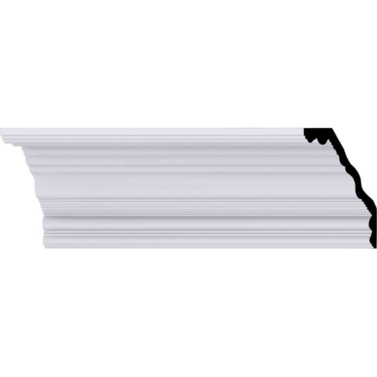 Échantillon - Moulure couronne Endurathane Foster Cove, H 8 1/2 po x P 9 1/4 po x F 12 1/2 po x L 12 po, apprêtée