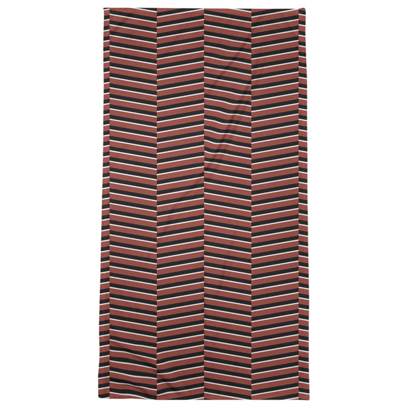 Jaya Bath Towel, Red/Black