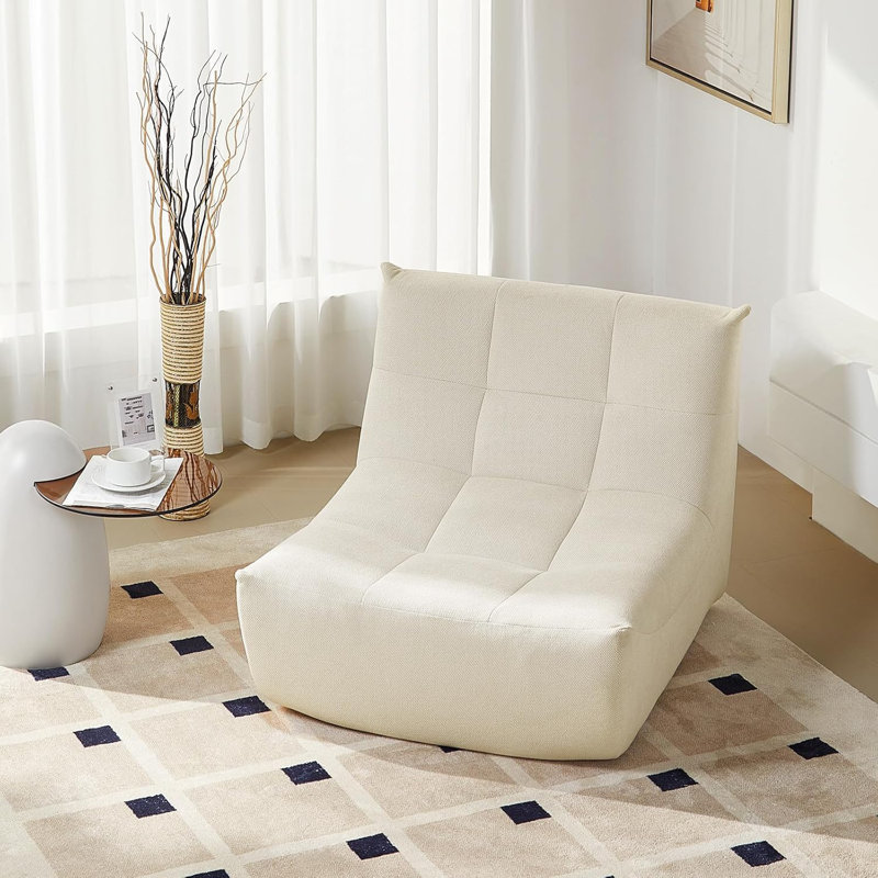 Polyester Bean Bag Lounger, Beige