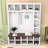 Minimalist Wood Hall Tree with Adjustable Shelves, Hooks, Shoe Storage and Bench for Entryway-1979765889