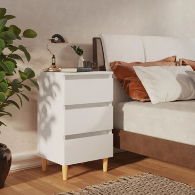 Solihull Bed Cabinet with Solid Wood Legs