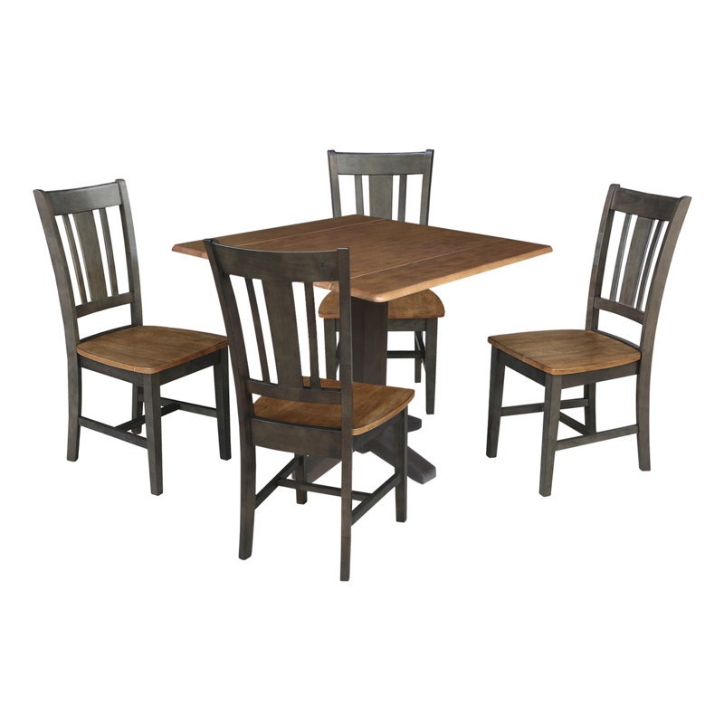 4 - Person Solid Wood Solid Wood Top Pedestal Dining Set