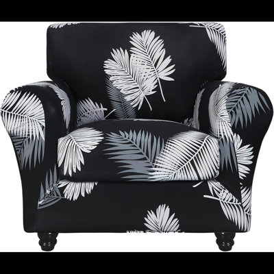 Stretch Sofa Cover Printed Couch Covers, Floral Pattern 2 Piece Armchair Slipcover With Separate Chair Cushion Cover, Washable Furniture Protector For -  Bungalow Rose, D845C3DDD7D34B89AECA2BCA940046DB