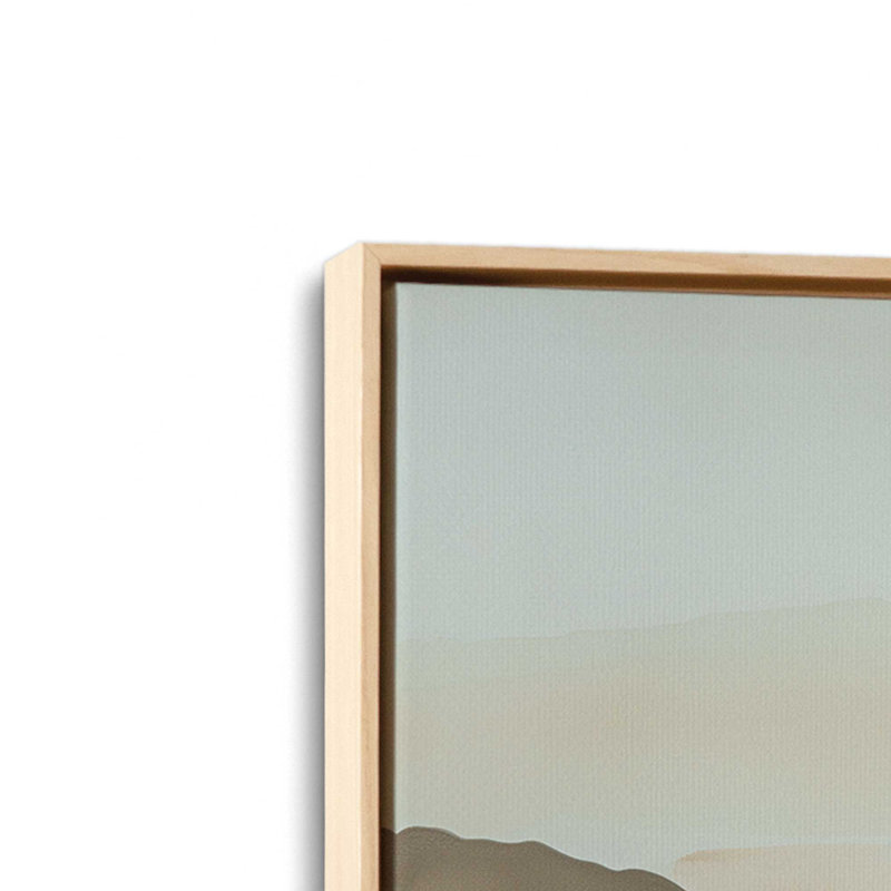 Amber Horizons II, reproduction, H 32,75 po x l 32,75 po x P 1,75 po, Cadre américain en érable flottant