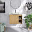 Ensemble de meuble-lavabo mural moderne en bois massif 27 po