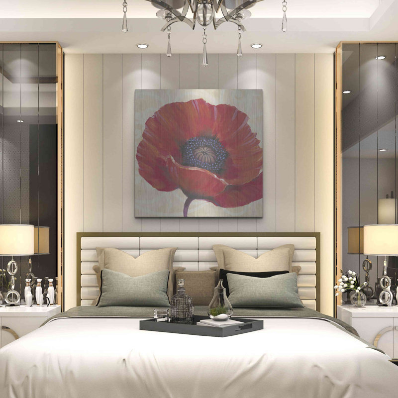Luxe métal Art «Red Poppy I» par Tim O'Toole, métal