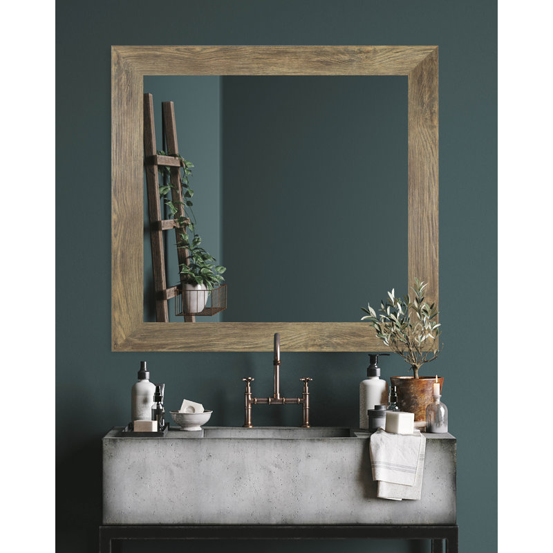Engineered Wood Flat Mirror, 33" x 44"