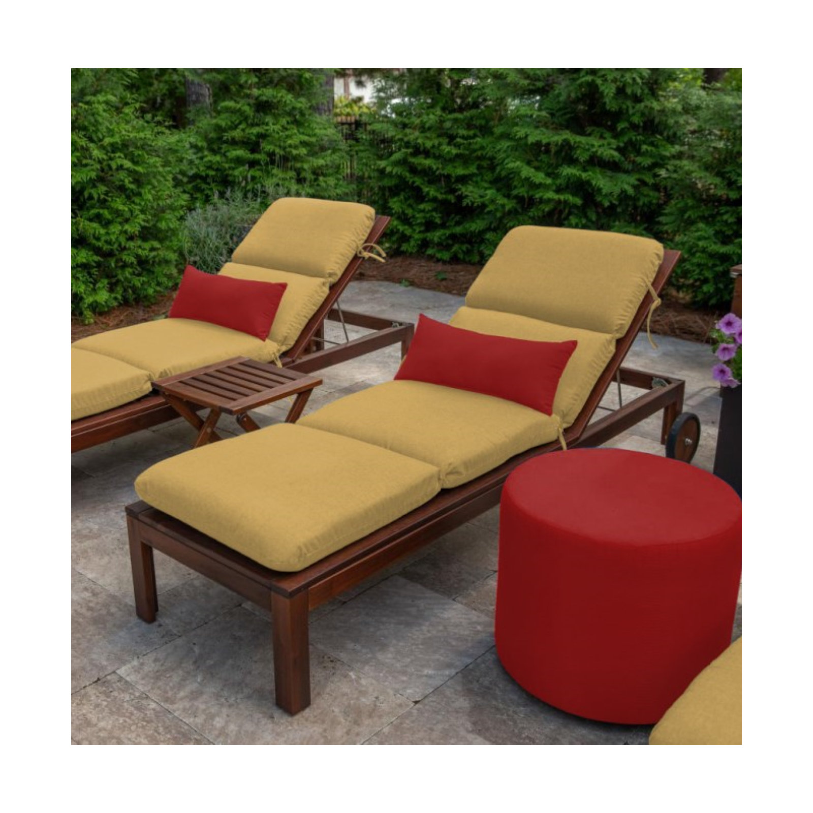 Marlowe Sunbrella® 1-Piece Outdoor Chaise Cushion, Camel