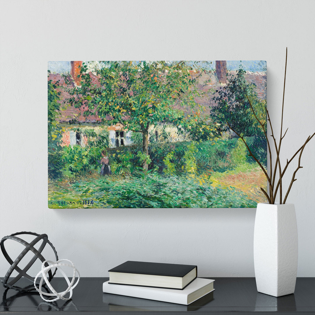 The Peasant House by Camille Pissarro - Wrapped Canvas