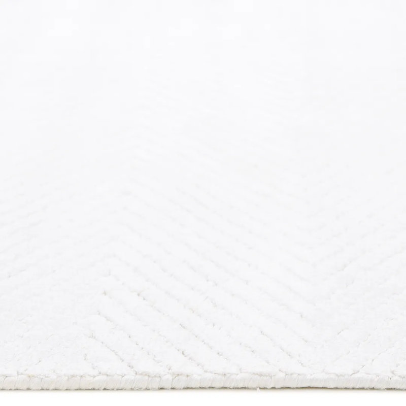 Chevelle Chevron Area Rug in Alabaster, Rectangle 5' x 8'