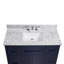 Plateau de meuble-lavabo simple 49 po Oristano en blanc de Carrare avec lavabo