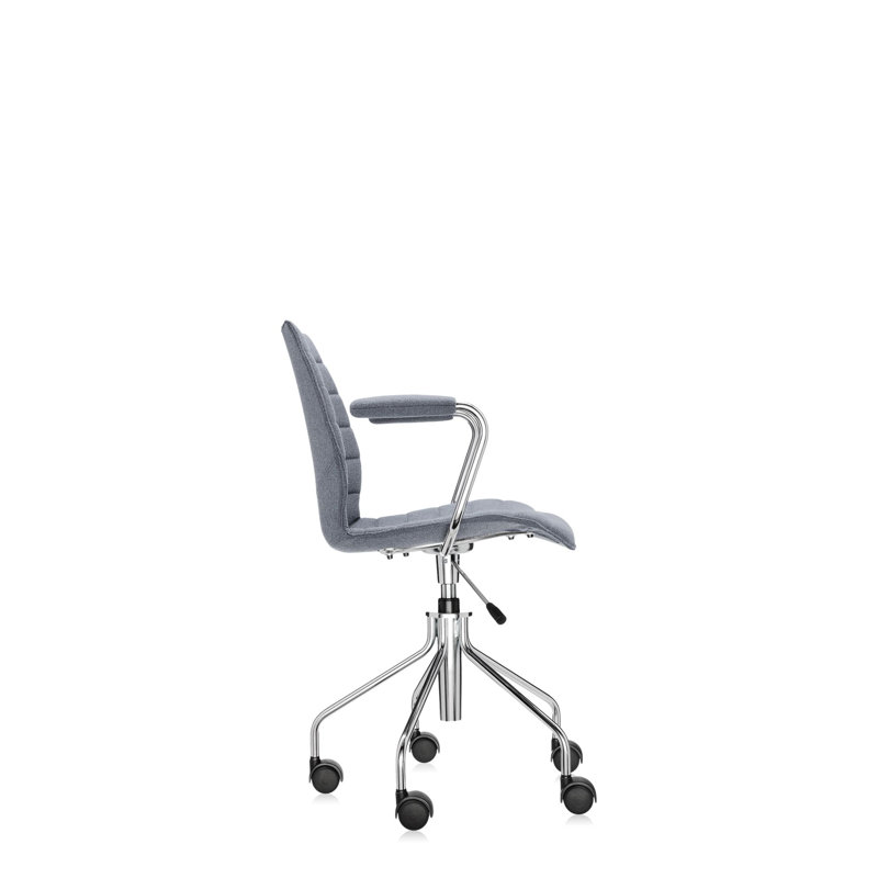 Maui Swivel Task Chair, Gray, 100% PL Trevira
