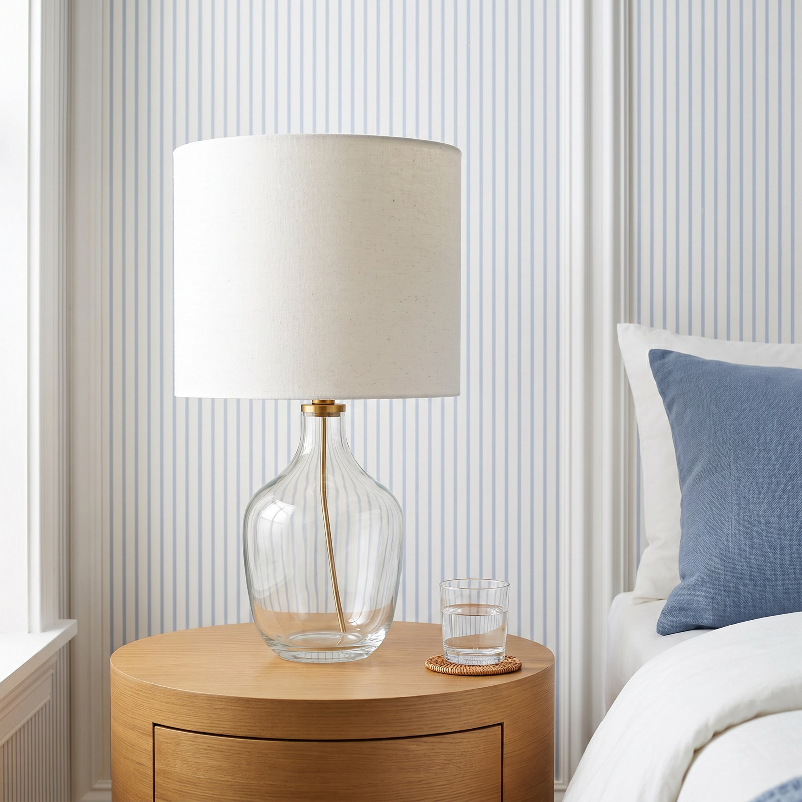 Dandelion Drum Bowl Table Lamp