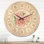 Horloge murale moderne en bois rose
