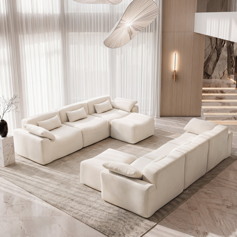 Ensemble de canapé modulaire 8 pièces Segal, Beige