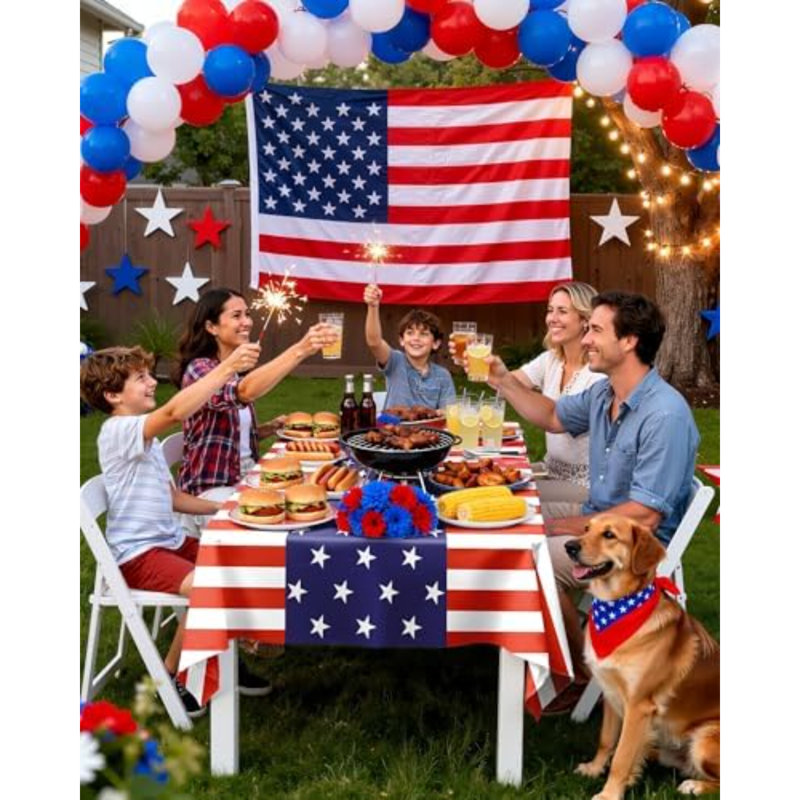 4th of July USA 250th Anniversary Tablecloth