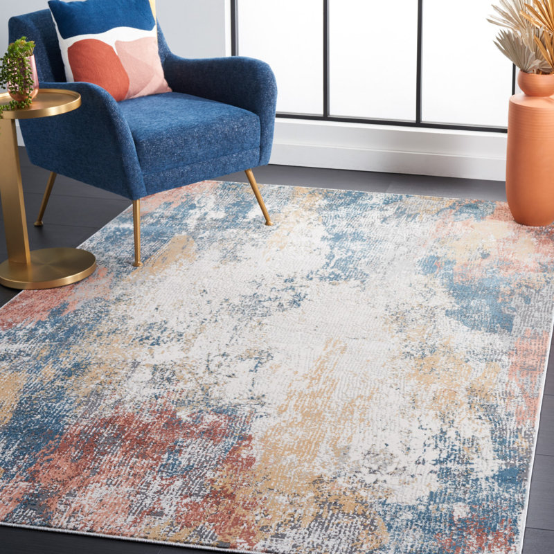 Invista Performance Abstract Rug, Rectangle 5'3" x 7'6"
