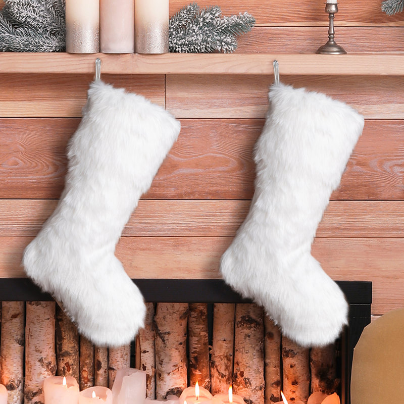 Chaussette de Noël blanche